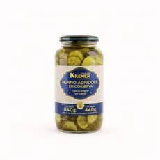 Pepino Agridoce Conserva Hambúrguer Kremer Rodela 840g Fatiado Gourmet Churrasco Pizzaria Lanchonete