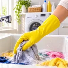 Kit Pares Luvas M Multiuso Amarela Látex Vabene Limpeza Casa Reforçada Uso Doméstico Louça Privada