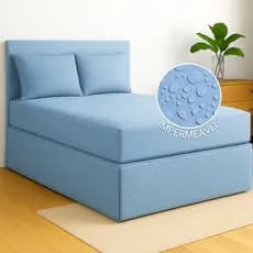 Kit Capa Protetora de Colchão Impermeável + Saia Matelada + Protetor de Travesseiro Vários Tamanhos