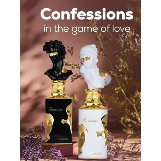 Lattafa Perfume Árabe Original Her Confession His Confession Eau De Parfum Feminino EDP 100 ml