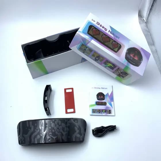 display De Capacete LED Luz De Advertência Para De Motocicleta Equitação Noturna DIY RGB Bicicleta Lanterna Traseira APP