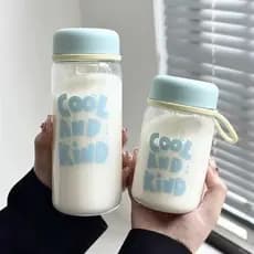 Copo De Água Transparente Portátil Para Estudantes , 350/500ML , Com Cordão , Garrafa De Plástico , Grande Capacidade ,