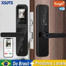 Tuya Digital Eletrônico Inteligente Fechadura Câmera Biométrica Impressão Cartão Senha Desbloqueio
