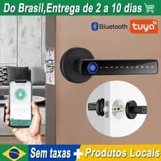 Fechadura Digital Inteligente Apartamentos Biometria,Tuya app, Senha, Cartão, Chave Remotamente pelo