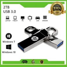 Pen Drive Original HP USB 3.0 Materiais Metálicos Pendrive De 2 Tb À Prova D'água E De Poeira OTG
