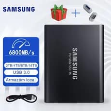 SAMSUNG HD Externo 2TB/4TB/8TB/16TB Disco Rígido Portátil Original USB 3.0 Para Computadores E Telefones Celulares