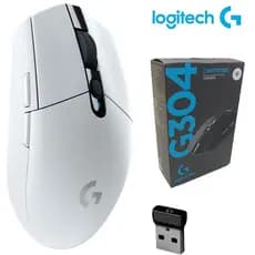 Mouse Logitech G304 Original Preto/Branco-Espoyl Para Jogos Sem Fio 2.4 Ghz 1200 Dpi