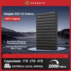 Seagate Disco Rígido Hd Externo 1Tb 2Tb 4Tb Grande Capacidade Grande Capacidade Disco Rígido Portátil SSD Externo