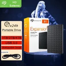 Disco Rígido Externo Portátil Seagate 1TB/2TB/4TB USB 3.0 HD Para Vários Sistemas De Computador