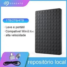 Seagate HD Externo 1TB/2TB/4TB USB 3.0 Disco Rígido De Grande Capacidade De Armazenamento SSD De Velocidade De Transferê