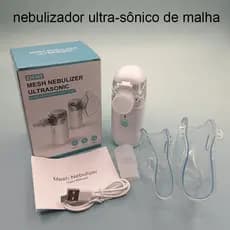 Inalador Ultrassônico Portátil Da Asma Do Atomizador Nebulizador Micro Malha Com 2 Máscaras Para Adultos E Crianças