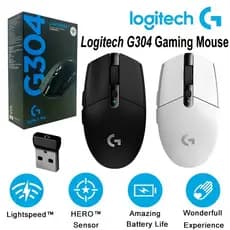 Gaming Mouse Logitech G304 Para Jogos Sem Fio Mouse 12000DPI 2.4GHZ Ergonômico