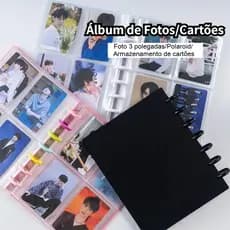 Álbum para Fotos Instax Mini Personalizável 80 Posições, Guarda Fotos e Cartões,de Grande Capacidade para Câmera Instant