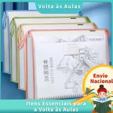 A3 Pasta de Documentos Com Ziper Grande, Classificação de etiquetas personalizada, Organização do Portfólio de Arte