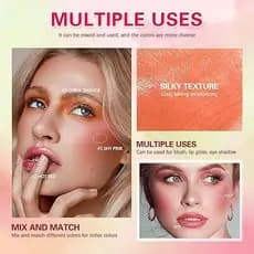 Bastão de blush 3 em 1, longa duração, textura brilhante fácil de aplicar, sem deixar resíduos, várias cores disponíveis