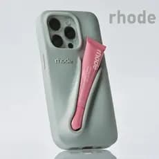 Rhode Moda Batom Maquiagem Capa Silicone Macia Para iPhone 11 12 13 14 15 Pro Max Plus Porta Brilho Labial