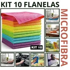 Kit 3 / 5 / 10 Panos De Limpeza Microfibra Alta Absorção Multiuso