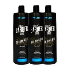 Kit 3x Shaving Gel de Barbear Profissional 1kg Menta Refrescante Sem Irritação Kit Barbear | Envio Imediato