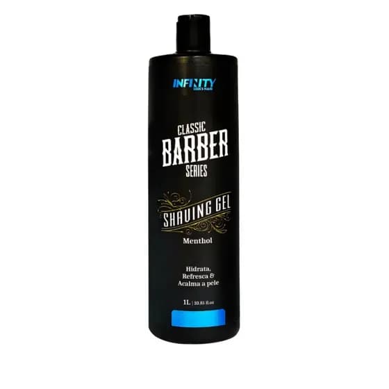 Gel de Barbear Profissional 1kg Menta Infinity | Sem Irritação | Refrescante | Envio Imediato