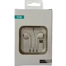 FAM Original Fone de Ouvido Tipo C Intra Auricular Com Som Estéreo Compatível Com Adroid e Iphone