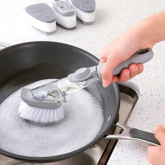 Escova de limpeza de plastico para panelas c/2 pecas Multifuncional