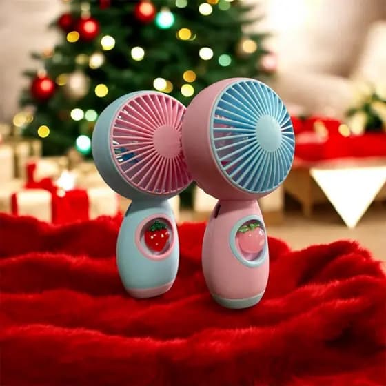 Mini Ventilador Portátil Recarregável USB com design Divertido