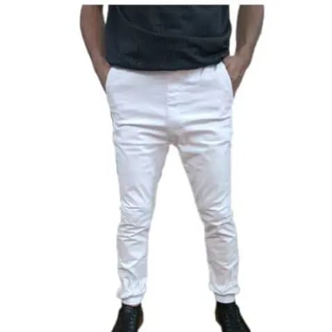 calça jogger masculino sarja premium com elástico punho elástico na cintura  com cordão