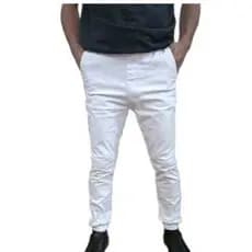 calça jogger masculino sarja premium com elástico punho elástico na cintura  com cordão