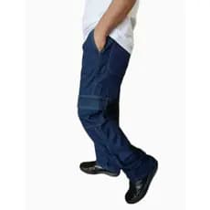 CALÇA CARGO MASCULINA COM ELASTANO E CORDÃO NA CINTURA BEGE,JEANS  CLARA,  PRETA