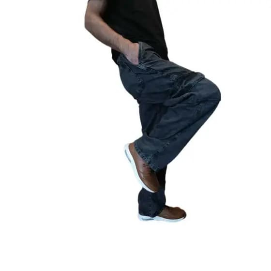 CALÇA CARGO MASCULINA COM ELASTANO E CORDÃO NA CINTURA JEANS CARGO skate Grafite