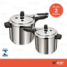 Kit 2 Panelas de Pressão ASJ 1UN PANELA POL 3,0LTS + 1UN PANELA POL 2,5LTS