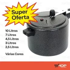Panela de Pressão 4,5 Litros, 7 Litros,  ASJ Varias Cores