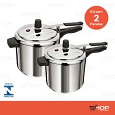 KIT Panela de Pressão ASJ KIT 1UN PANELA POL 2,5 LTS + 1UN PANELA POL 4,5LTS