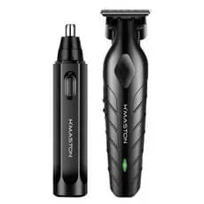Maquina De Corte De Cabelo E Aparador De Pelos 2 em 1 Profissional 5w Aço Inoxidável + Cerâmica