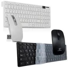 Kit Teclado E Mouse Sem Fio WIRELESS Ultrafino Ergonômico 2.4g CORES