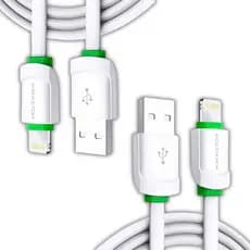 2 Cabos Carregador Turbo 4.8a 2 Metros Reforçado Para iPhone