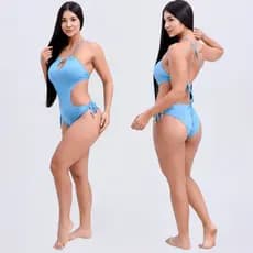 Maio Engana Mamae Com Bojo Moda Praia Piscina Biquíni com Ajustes nas Laterais Regulagem Amarrar Forrado