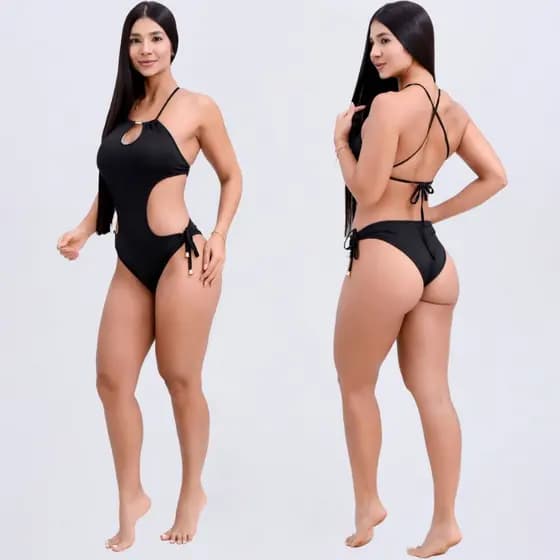 Maio Engana Mamae Com Bojo Moda Praia Piscina com Ajustes nas Laterais Regulagem Amarrar Forrado Bíquini