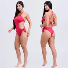 Maio Engana Mamae  Moda Praia Biquíni Com Bojo Piscina com Ajustes nas Laterais Regulagem Amarrar Forrado