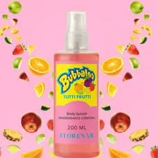 1 Kit Body Splash Bubbaloo Tutti Frutti com gliter 200Ml