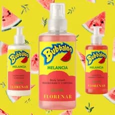 1 Kit Feminino Body Splash Bubbaloo Melancia 200Ml + 1 Hidratante 200ML + 1 Sabonete Líquido 200Ml
