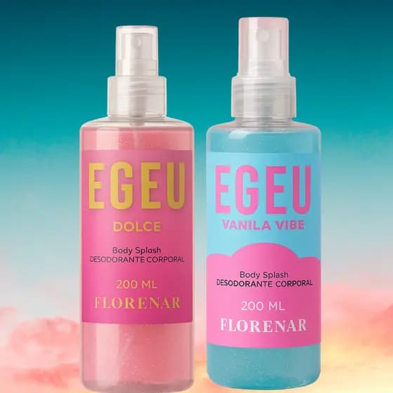 Kit Feminino 2 Body Splash Egeo Dolce e Egeo Vanila Vibe 200ML