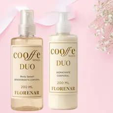 1 Kit feminino Body Splash Coffe Duo com gliter 200Ml + 1 Hidratante Corporal Coffee 200ML
