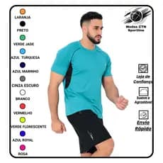 Camiseta Camisa Blusa DryFit Masculina Lisa Treino Academia Corrida Casual Esportes Confortável