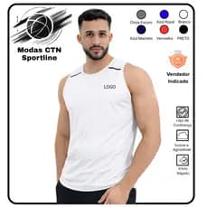 Camiseta Regata Masculina Dryfit Slim Esportiva Treino Academia Lisa Corrida