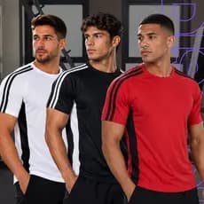 KIT 3 Camisetas Masculina Dryfit Poliester Treino Academia Esportiva Corrida CrossFit