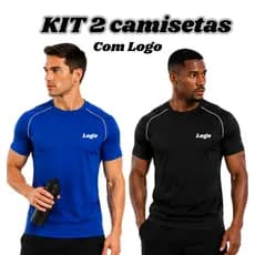 Kit 2 Camiseta Camisa Dry Fit Esportiva academia masculina Blusa Slim Raglan  treino