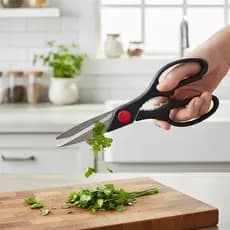 Tesoura Cozinha Culinária Multiuso Doméstica Inox Funcional Vermelho