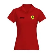 Blusa Feminina Blusa Polo Baby look Camiseta da Ferrari Camisa Feminina Blusa Formula 1