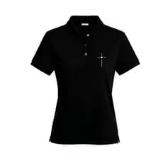 Camiseta Feminina Blusinha Gola Polo Cruz Com Coraçao